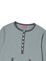 STRIPE BUTTON L/S MINT
