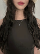24 winter - cubic cross necklace