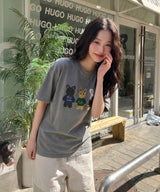 NUSL アニマルズオーバーフィットピグメントTシャツ - 5COLOR