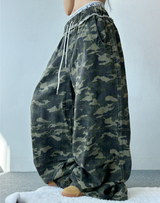 SEMI-WIDE BALLOON MILITARY PANTS🤎💚