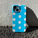 [ Sky blue white dot ] Hard Case