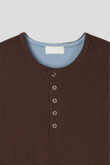 Solis Henley Neck Long Sleeve Knit Tee (4 Colors)