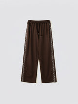 Embroidered Track Pants_Brown