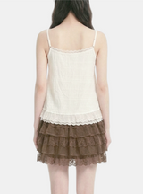 Lace Layered Ribbon Blouse