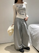 23パッチワイドスウェットパンツ(3color)