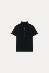 SOFT TENCEL HIGH-NECK TOP_BLACK