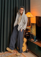 Soft Waffle Hooded Zip-Up  3COLOR