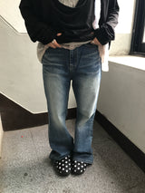 2-Color Signature Flare Denim Pants
