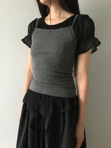 Mono Tie-Up Sleeveless (4color)