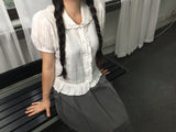 Milky puff blouse