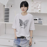 BLOOM BUTTERFLY OVER FIT SHORT-SLEEVE T-SHIRT_WHITE