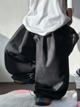 DURABLE DENIM VER❤‍🔥 ツープリーツバルーンコットンパン🖤 - 2 COLORS