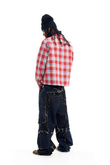 Reversible Plaid Overshirt Jacket