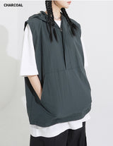 Nylon Hooded Anorak Vest