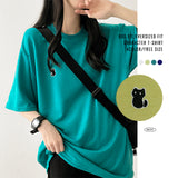 Cats embroidered short-sleeved T-shirt