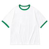 [Unisex] ベーシック ライン リンガー Tシャツ [WHITEGREEN]