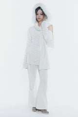 CARRIE HOODED MUFFLER ivory