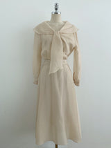 Hes Sailor Tie Flare Long One Piece