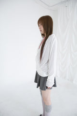 wrap drape neck top(3colors)
