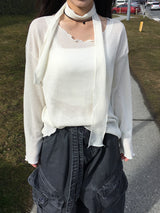 [Muffler Set] Mood Ribbon Daily Knit (4c)