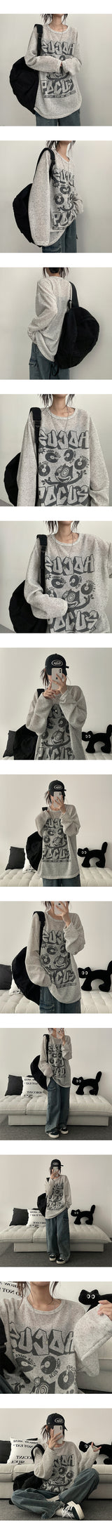 Hocus Linen Long Sleeve Knitwear T-shirt
