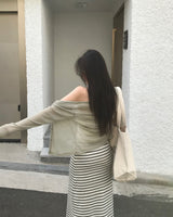 [MADE] Pail, see-through long sleeve cardigan