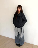 Nuan High-Neck Buckle Quilted Coat
