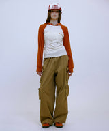 Asymmetric Ruched Hoodie (ORANGE)