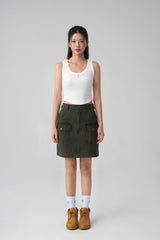 (W) over-pocket skirt