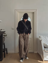 Neville two-way angora knit zip-up