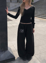26SS★ [MADE] Kirin am Lettering String Wide Training Pants