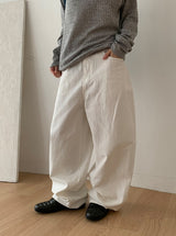 Bepos Rivet Cotton Balloon Wide Pants