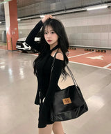 インフィニティ―レザーチェーンショルダーバッグ (UNISEX)