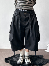 Riley Rope Curve Cargo Balloon Bermuda Shorts 2color