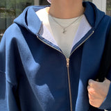 LMNシティオーバーサイズフィットフーデッドジップアップカーゴショーツセット (7 colors)