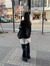 405 Cut-out Bootcut Wide Denim Pants