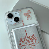 RedSilver - パーティーケーキ Magsafe フォーンケース カードポケット セット