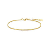 gold box chain 14k gold plating + 925 silver bracelet B068-01G