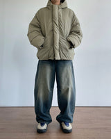 Over Fit Hooded Padded Jumper