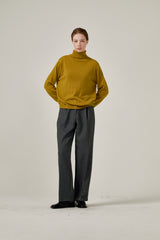 Cashmere turtle neck knit (Black)