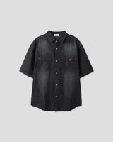Durant Patch Washed Short Sleeve Denim Shirts
