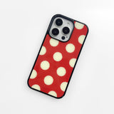 【MADE】Sizzling dot Red iPhone case [Glossy Glass/Magsafe]