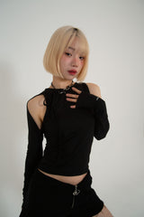 NECK STRAP TEE_BLACK