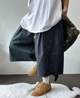 LINEN TWO PINTUCK BERMUDA🩵💙2COLOR 2SIZE