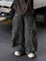 cation zipper wide pants