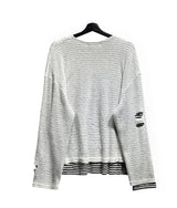 Zite Layered Stripe Damage Knit