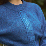 ALPACA SLIM CARDIGAN - BLUE NIGHT