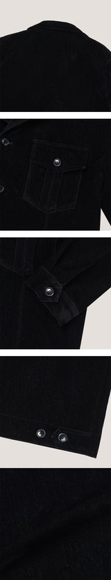 [F/W] ベルベット2ポケットデニムジャケット(2color)