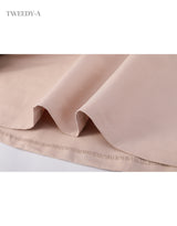 May pintuck flare long skirt