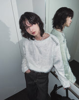 Local shoulder chain hairy knit